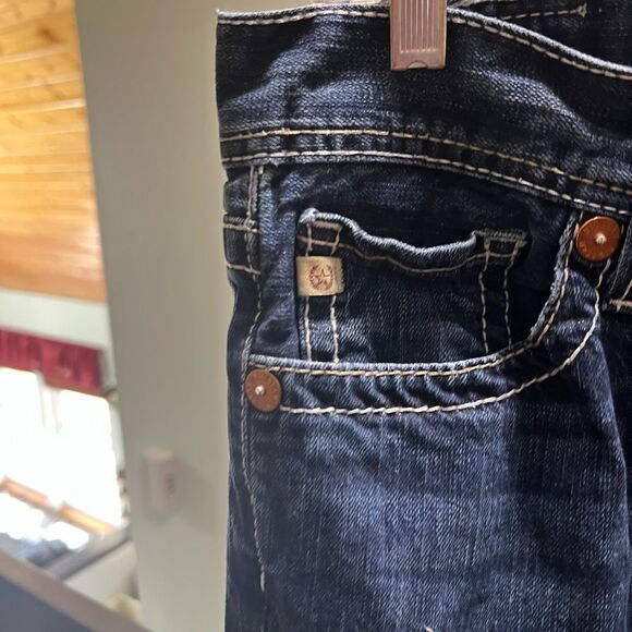 Men's Big Star Straight Blue Jeans 32 X 32 #023 - Picture 6 of 9